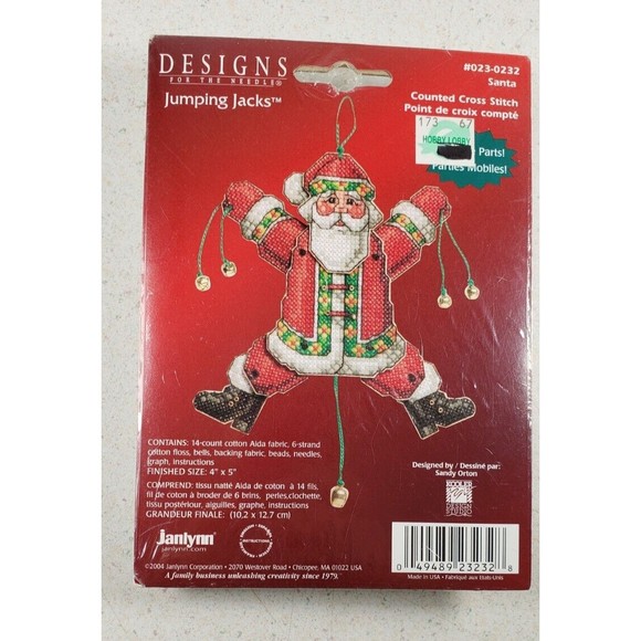 JANLYNN Cross stitch Kit "Jumping Jacks" #023-0232 Santa - Picture 14 of 14